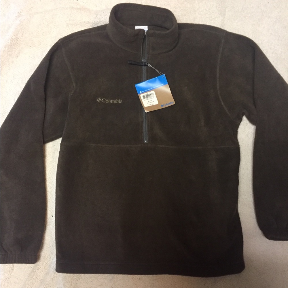 NWT Men’s small COLUMBIA fleece pullover  green